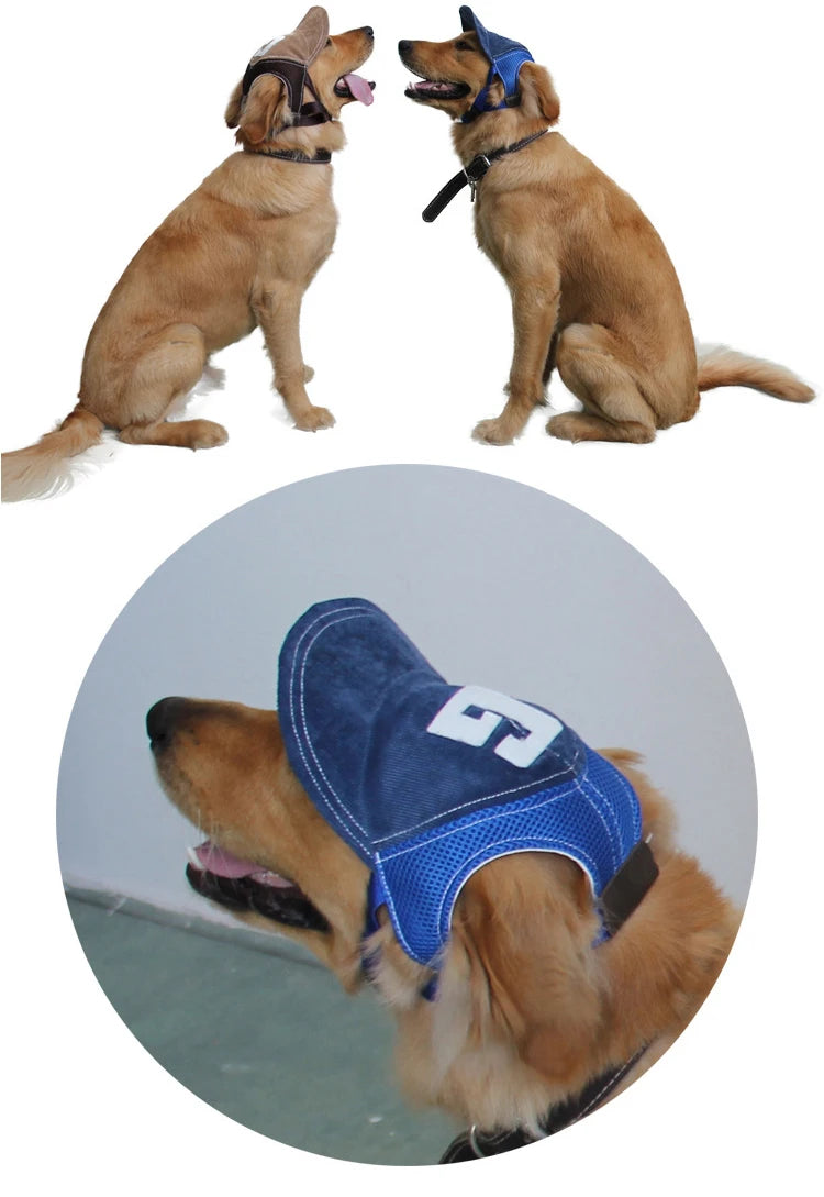Breathable Dog Baseball Cap with Ear Holes