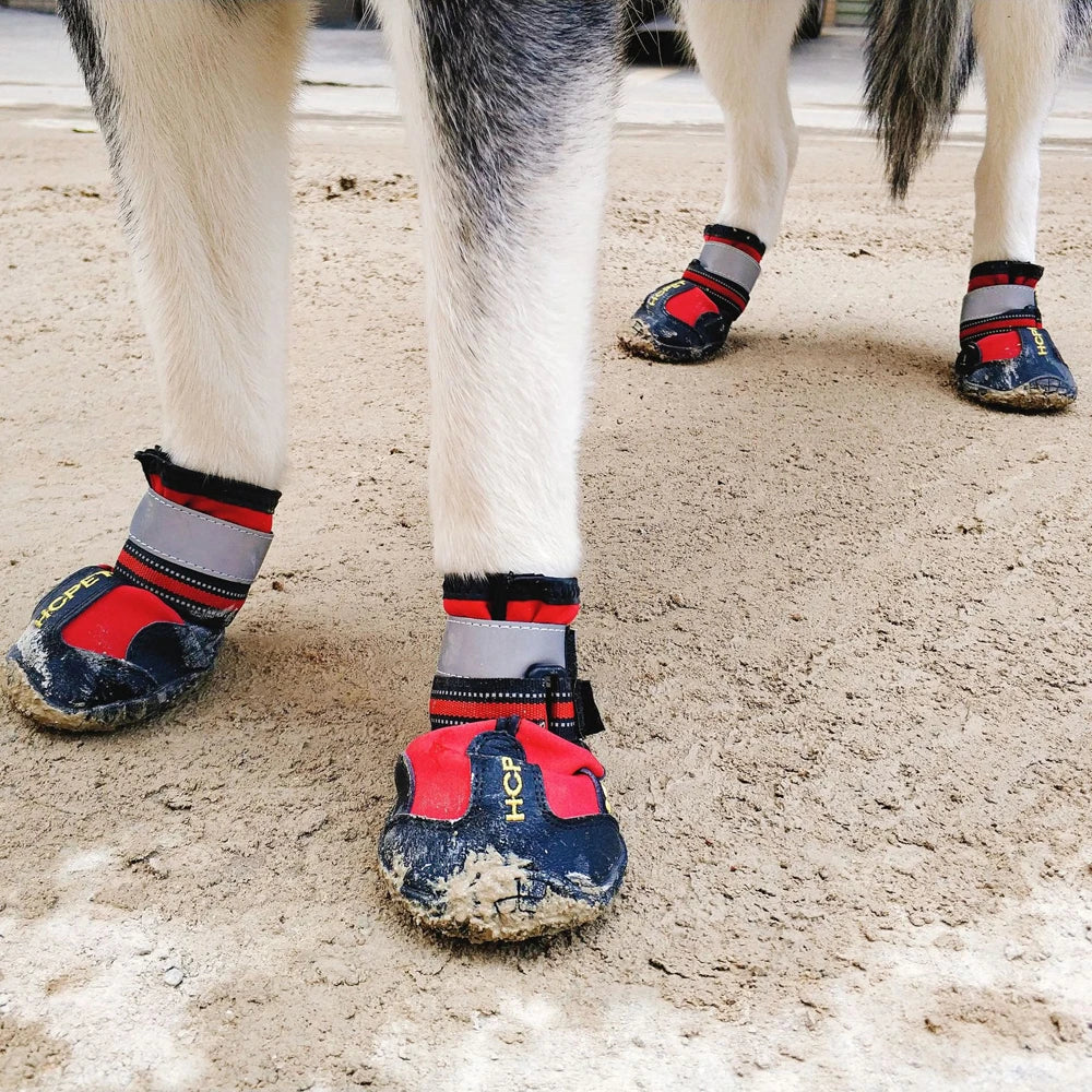 Reflective Waterproof Anti-Slip Dog Boots (Set of 4)