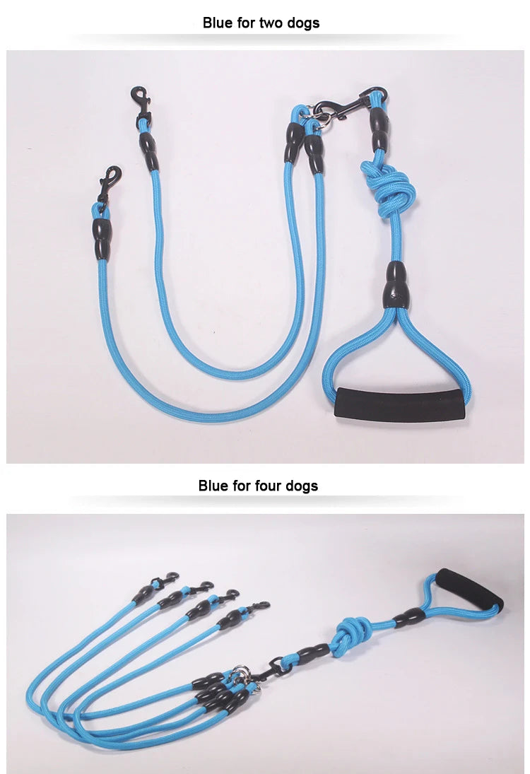 Multi-Dog Coupler Leash – Walk 2, 3 or 4 Dogs at Once