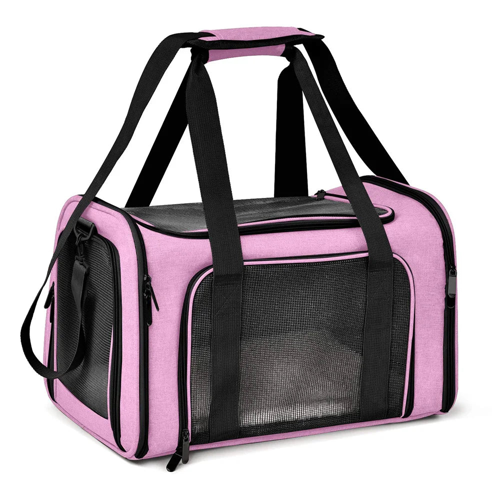 Soft-Sided Pet Travel Carrier with Fleece Pad