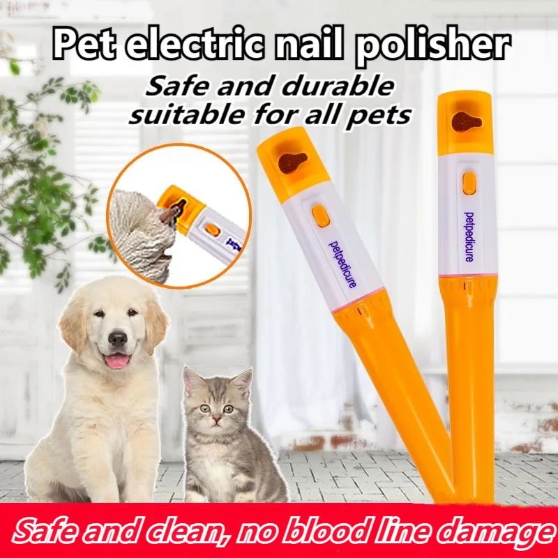 Electric Pet Nail Grinder – Quiet Low-Vibration Claw Trimmer for Cats & Dogs