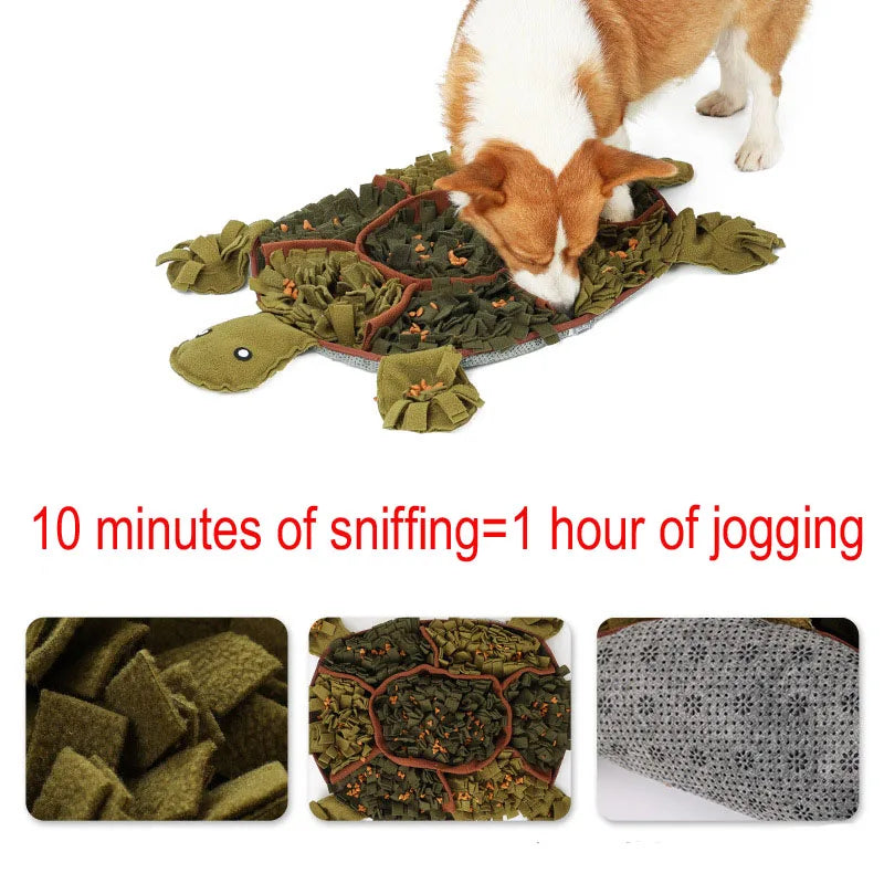 Animal-Shaped Dog Snuffle Mat — Foldable with Hidden Squeaker