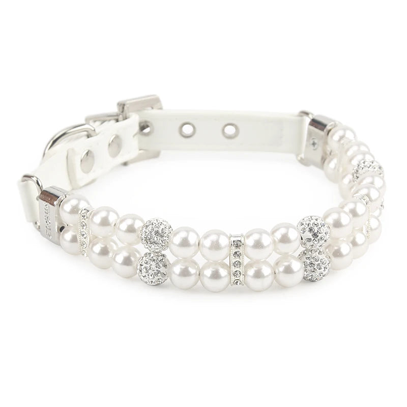 Pearl & Rhinestone Pet Collar for Cats & Dogs