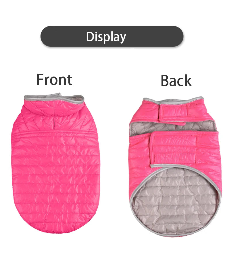 Reversible Waterproof Winter Down Jacket for Small & Medium Dogs