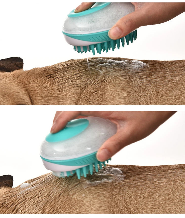 2-in-1 Silicone Pet Bath Brush & Massage Comb