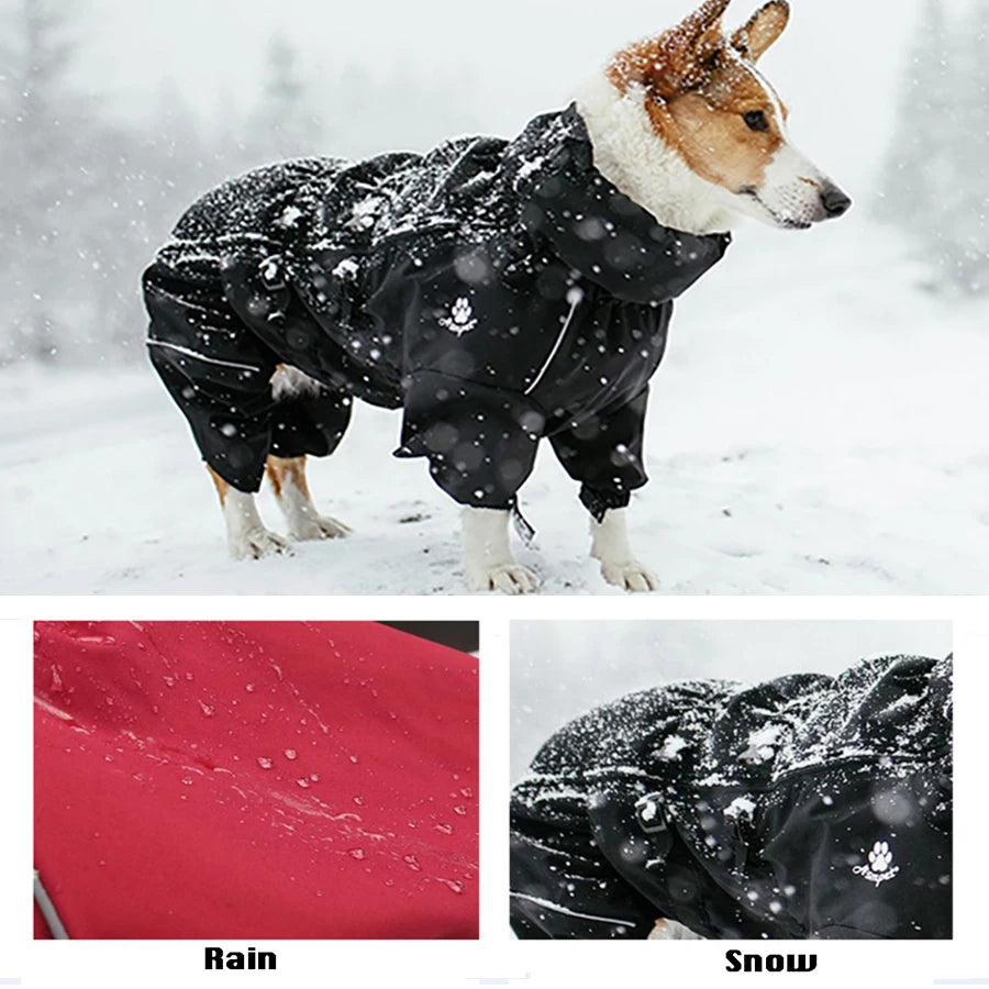 Waterproof Warm Reflective Dog Jumpsuit Coat