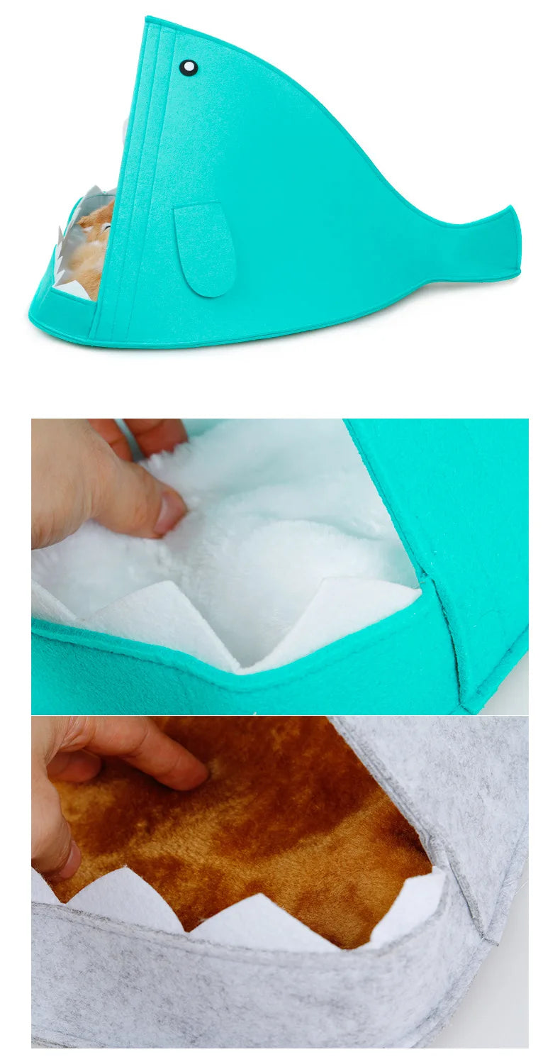 Shark Pet Bed & Cushion Mat for Dogs & Cats