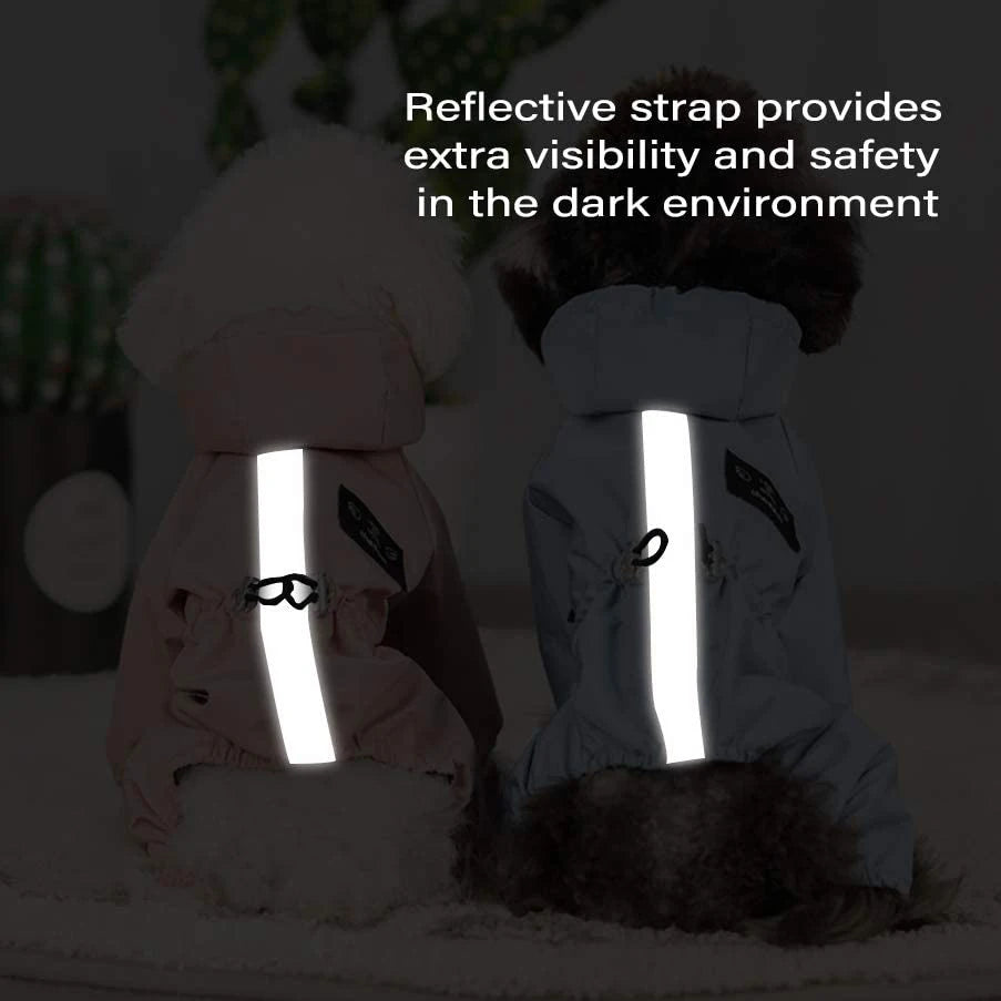 Reflective Waterproof Raincoat Jumpsuit for Dogs & Cats