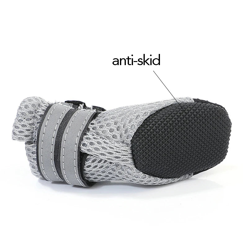 Breathable Reflective Dog Walking Boots – Set of 4