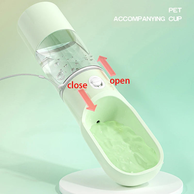 2-in-1 Pet Travel Water Bottle & Food Dispenser