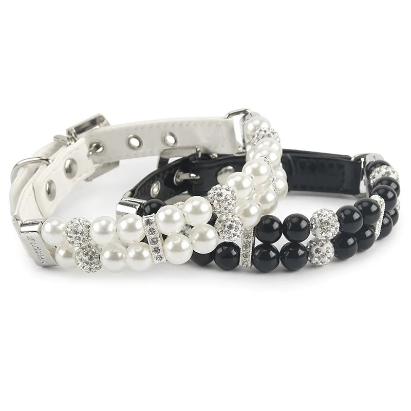 Pearl & Rhinestone Pet Collar for Cats & Dogs