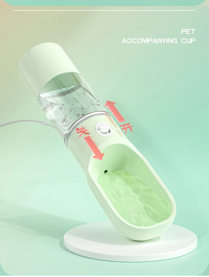 2-in-1 Pet Travel Water Bottle & Food Dispenser