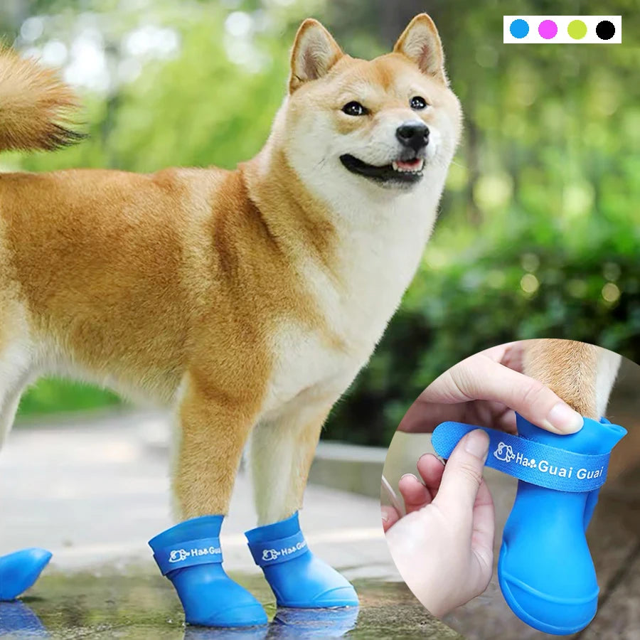 Silicone Waterproof Dog Rain Boots