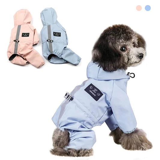 Reflective Waterproof Raincoat Jumpsuit for Dogs & Cats