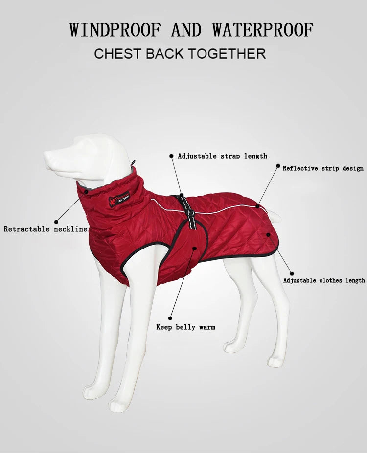 Waterproof Reflective Dog Winter Jacket