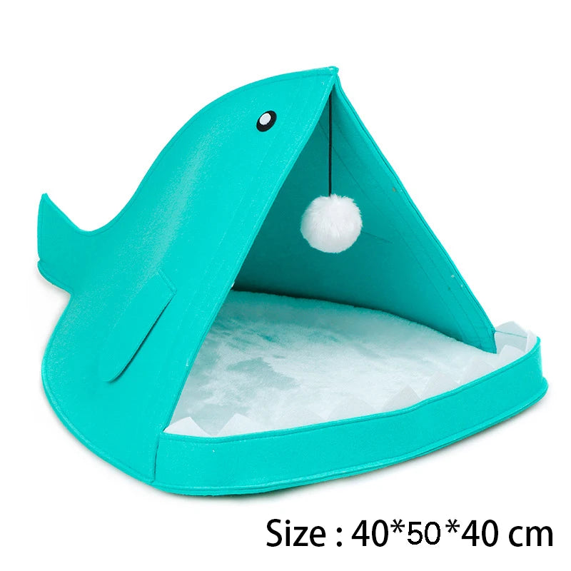 Shark Pet Bed & Cushion Mat for Dogs & Cats