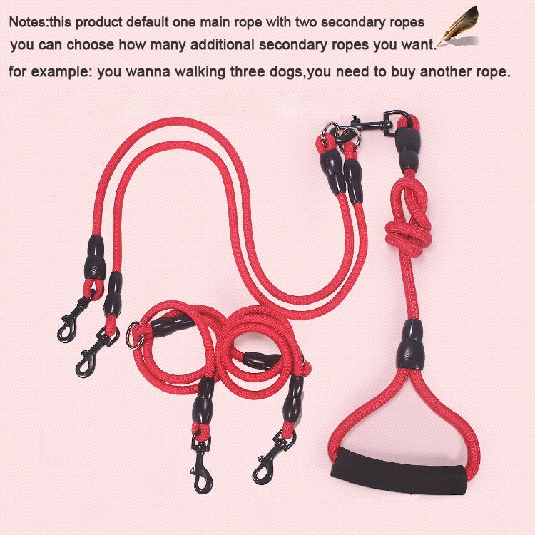 Multi-Dog Coupler Leash – Walk 2, 3 or 4 Dogs at Once