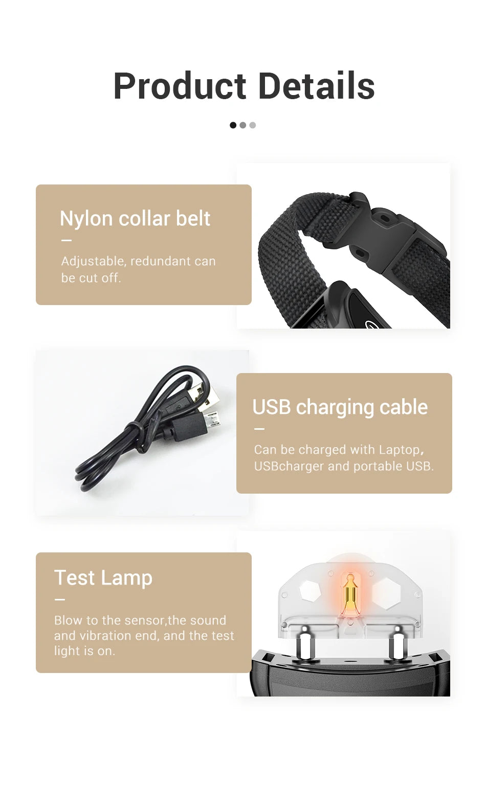 Rechargeable Dog Training Collar — Waterproof Anti-Bark Device with Smart Control