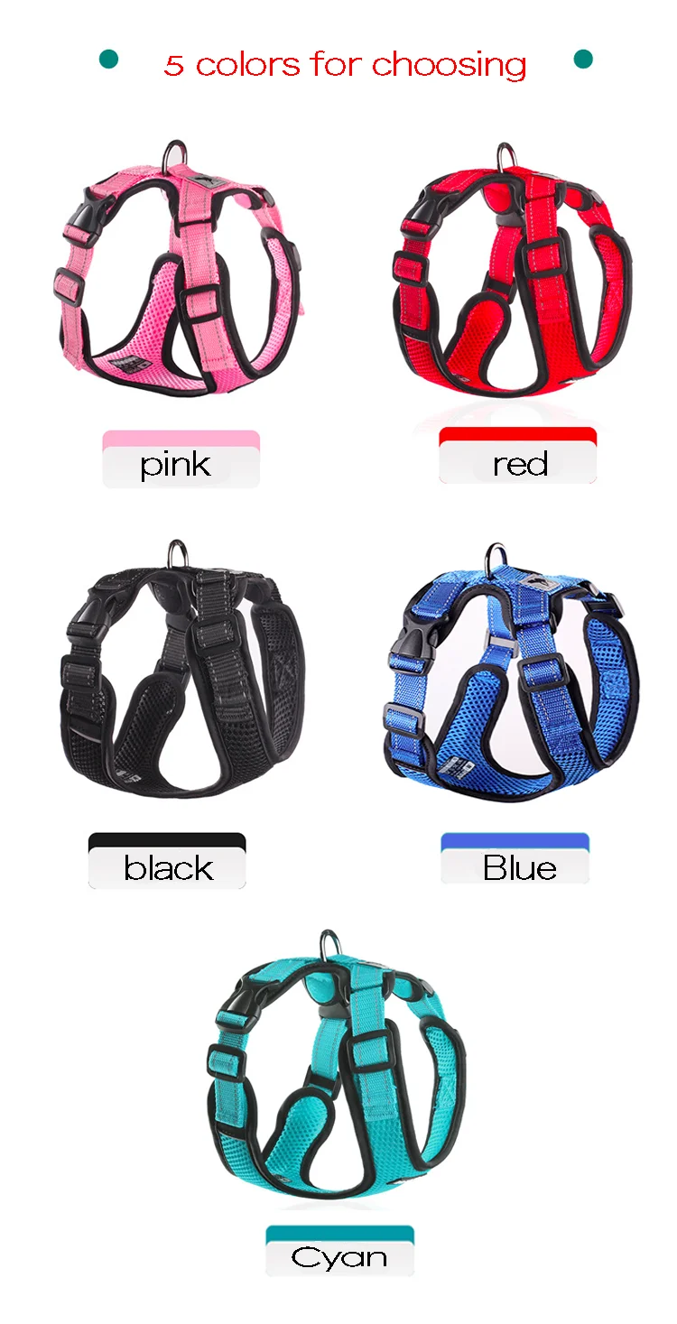 Breathable Mesh Vest Harness for Dogs & Cats