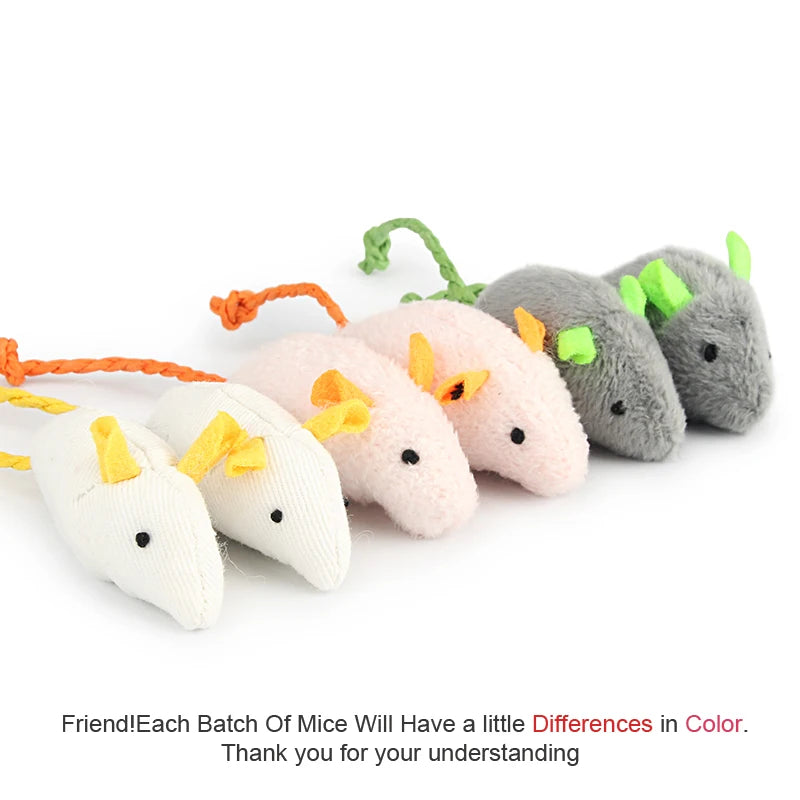Catnip Plush Mouse Cat Toys – 6 Pack