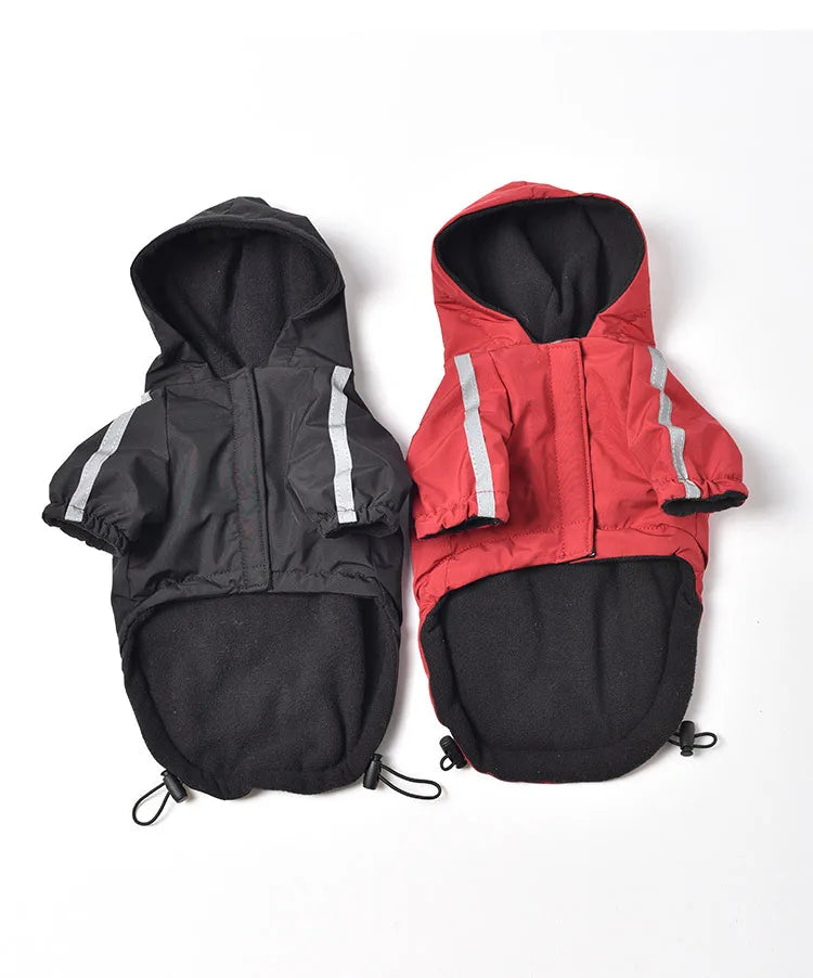 Manteau imperméable à capuche pour chien