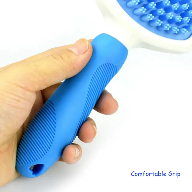 Brosse de toilettage en silicone pour animaux de compagnie