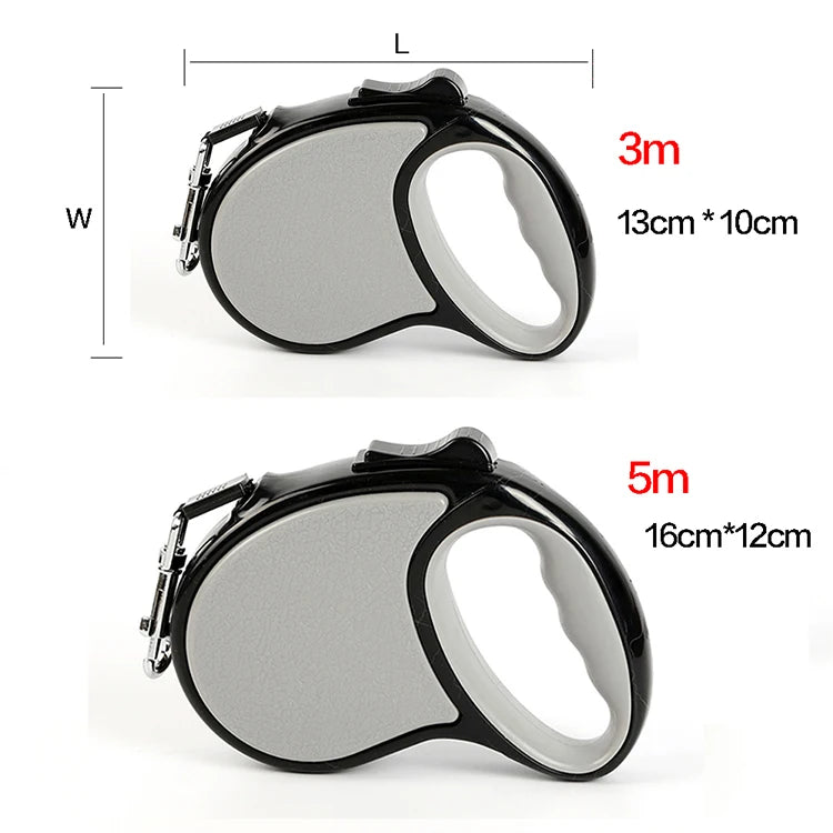 Retractable Nylon Dog Leash 3m & 5m for Small & Medium Dogs