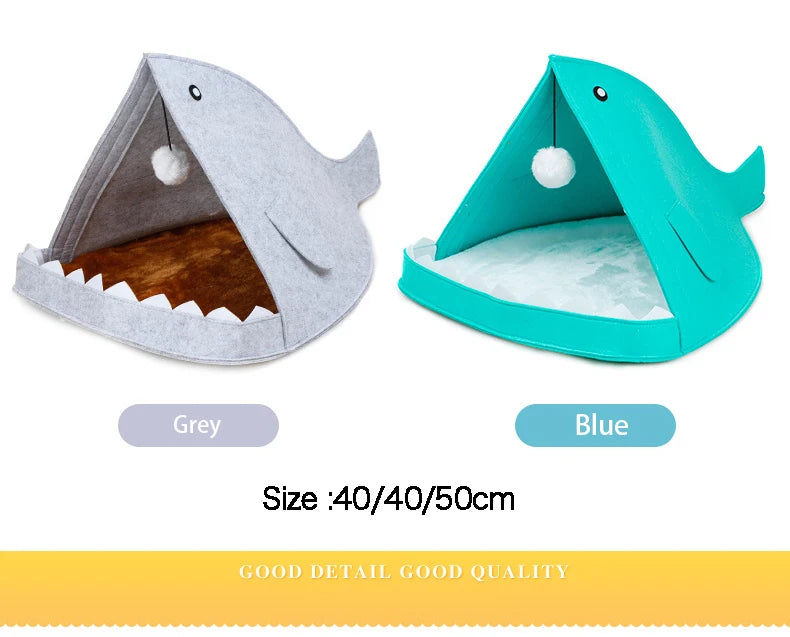 Shark Pet Bed & Cushion Mat for Dogs & Cats