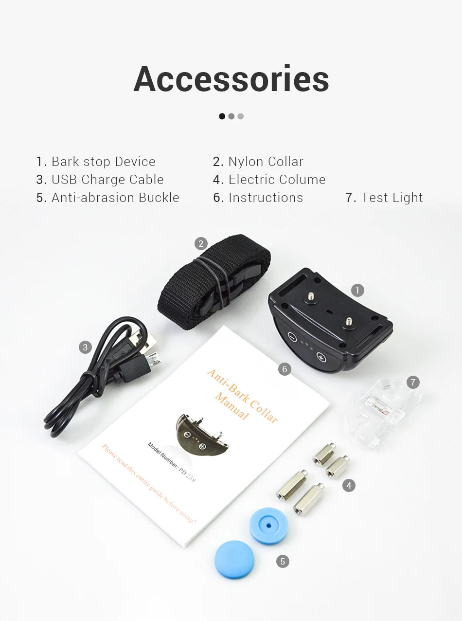 Rechargeable Dog Training Collar — Waterproof Anti-Bark Device with Smart Control