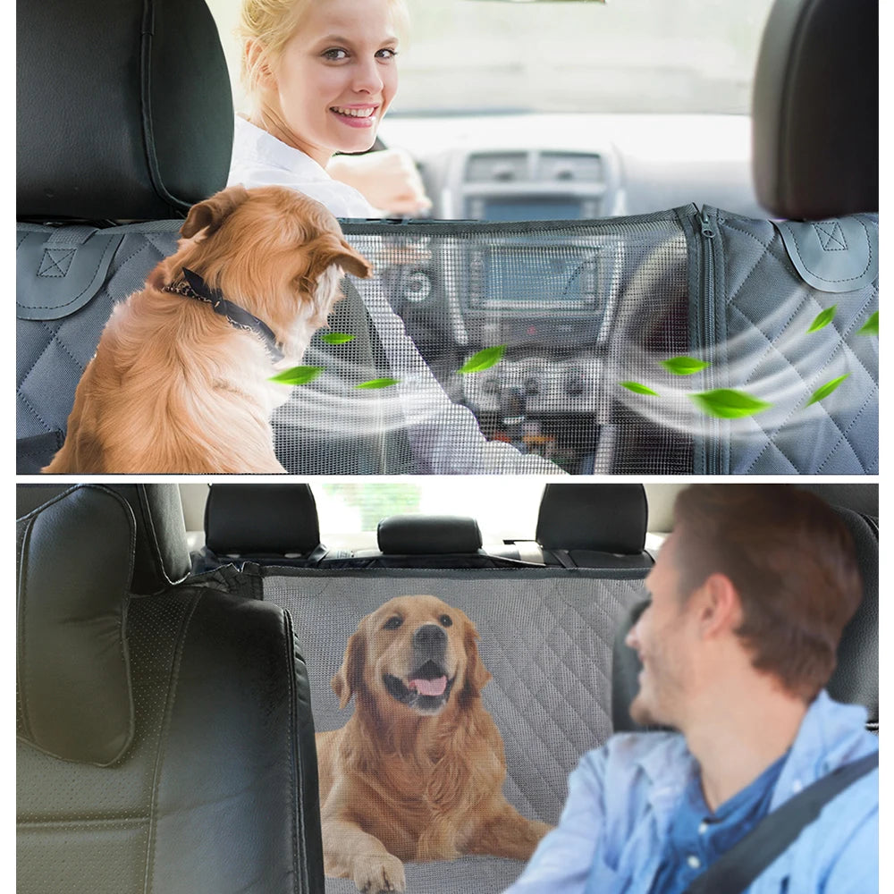 Waterproof Dog Car Seat Cover & Hammock | Rear Seat Protector
