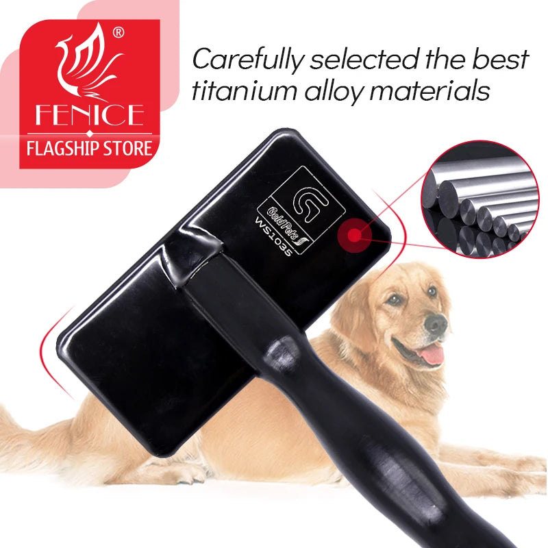 Pet Slicker Brush & Grooming Comb – Deshedding Tool for Dogs, Cats & Horses