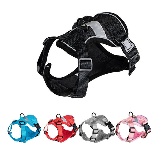 Breathable Escape-Proof Pet Harness Vest with Reflective Strips