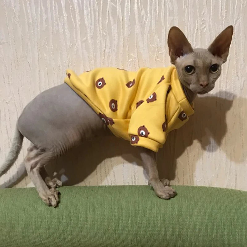 Printed Fleece Cat Jumper