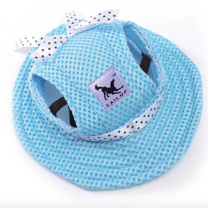 Breathable Sun Hat for Small Dogs & Cats | Mesh Canvas Cap