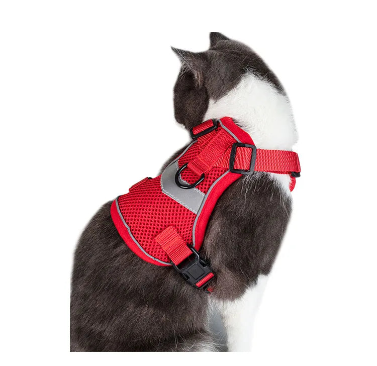 Breathable Escape-Proof Pet Harness Vest with Reflective Strips