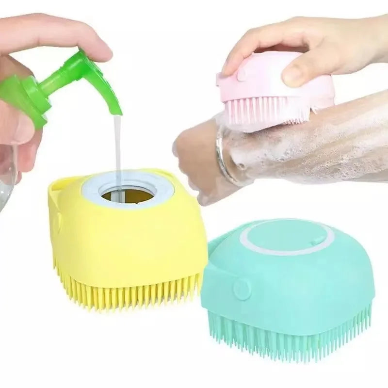 2-in-1 Silicone Pet Bath Brush & Massage Comb