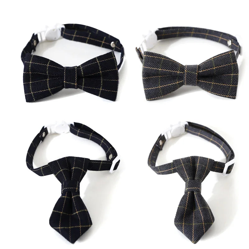 Adjustable Breakaway Cat Collar with Bell & Bow Tie