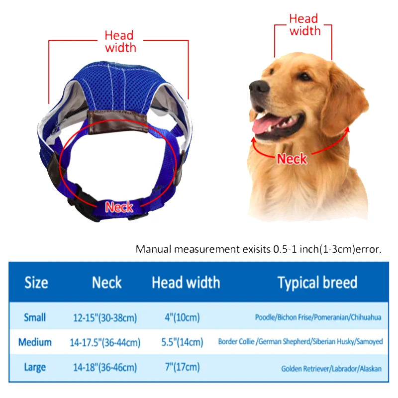 Breathable Dog Baseball Cap with Ear Holes