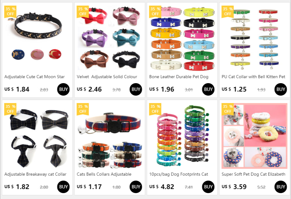 Adjustable Reflective Cat Collar with Bell and Buckle