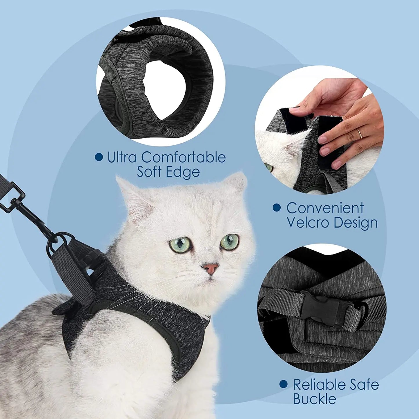 Anti-Escape Kitten Harness & Leash Set