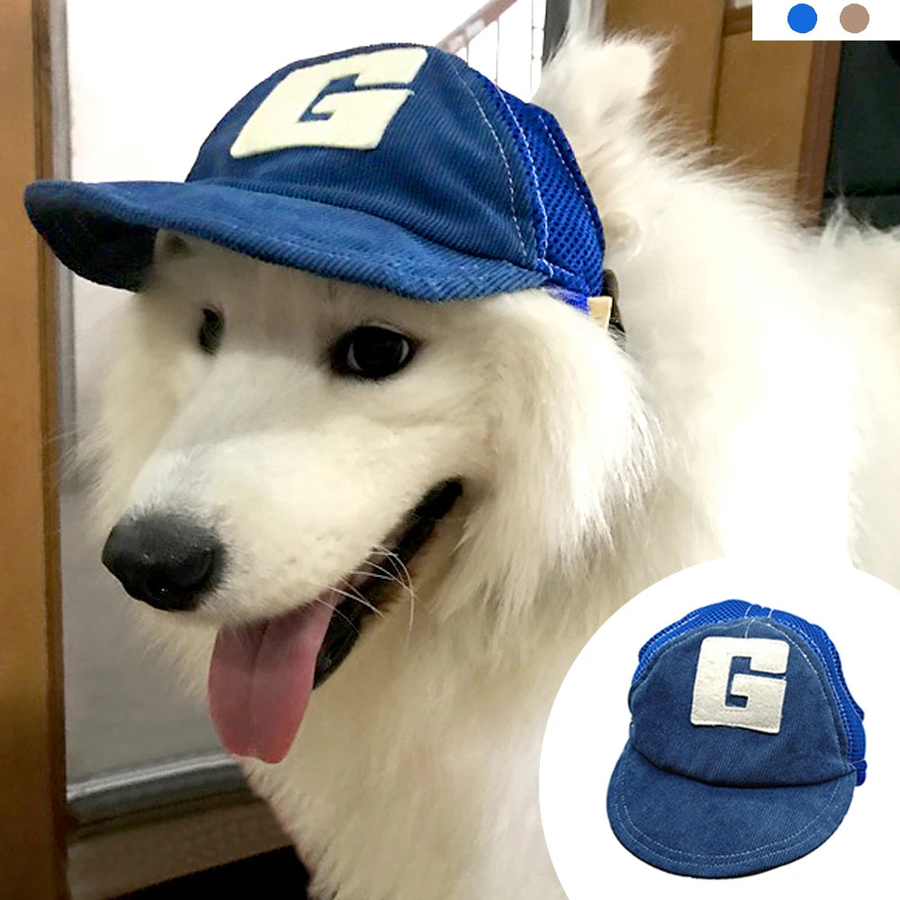Breathable Dog Baseball Cap with Ear Holes