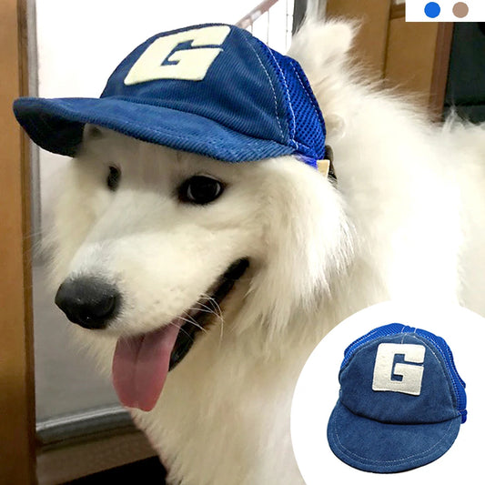 Breathable Dog Baseball Cap with Ear Holes