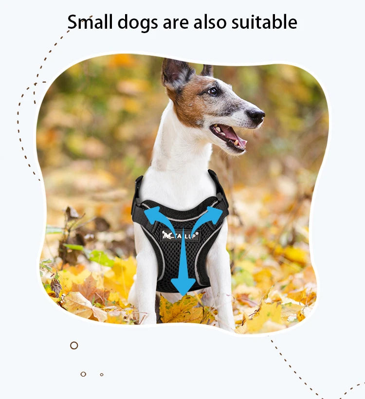 Breathable Escape-Proof Pet Harness Vest with Reflective Strips