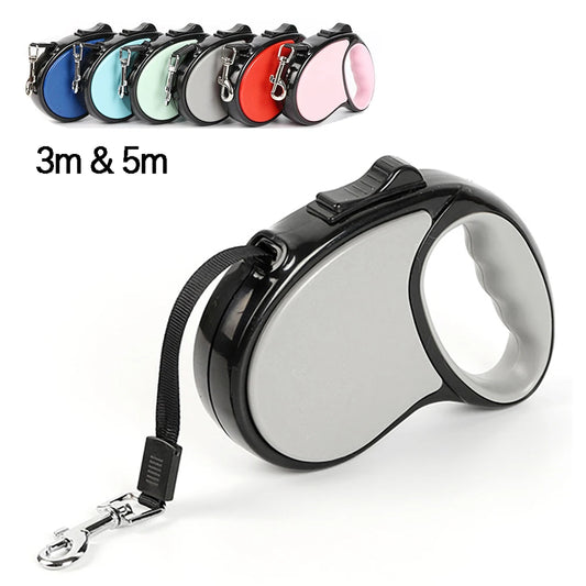 Retractable Nylon Dog Leash 3m & 5m for Small & Medium Dogs
