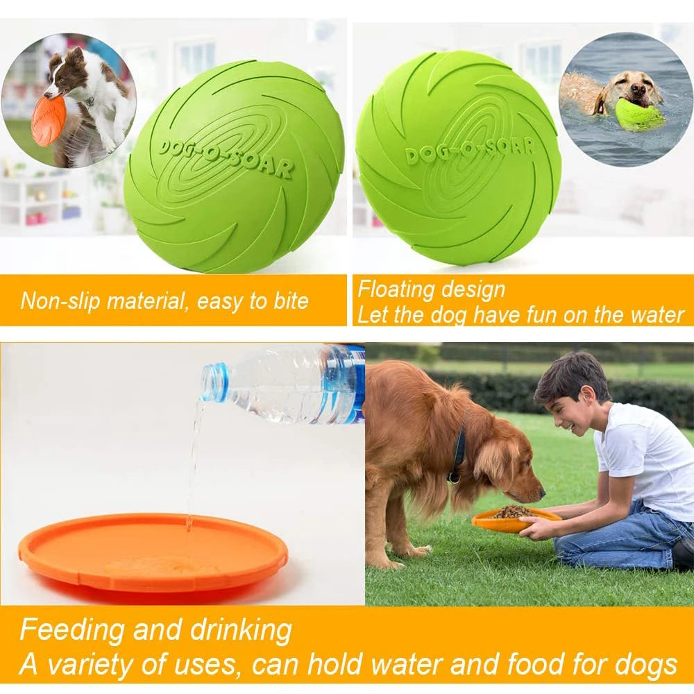 Interactive Flying Disc Ring Toy for Dogs