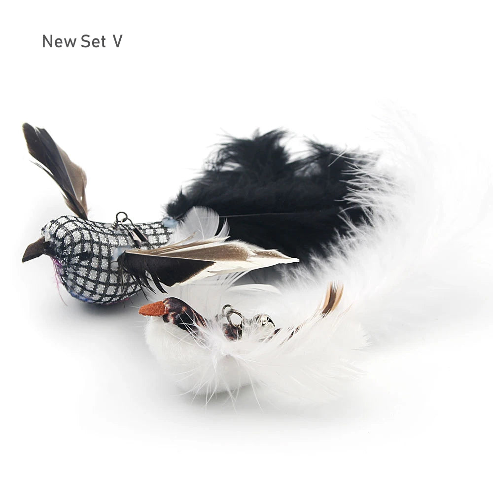 Feather Bird Cat Teaser Toy Set (2 Pack)