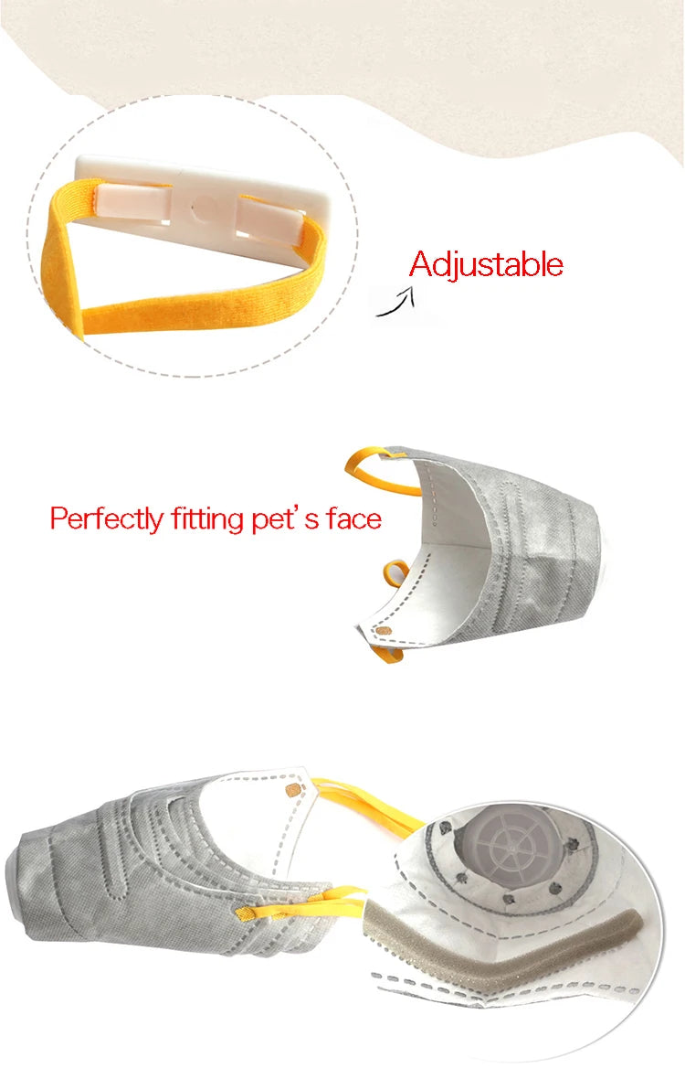 Dog Air Filter Face Mask – Pack of 3