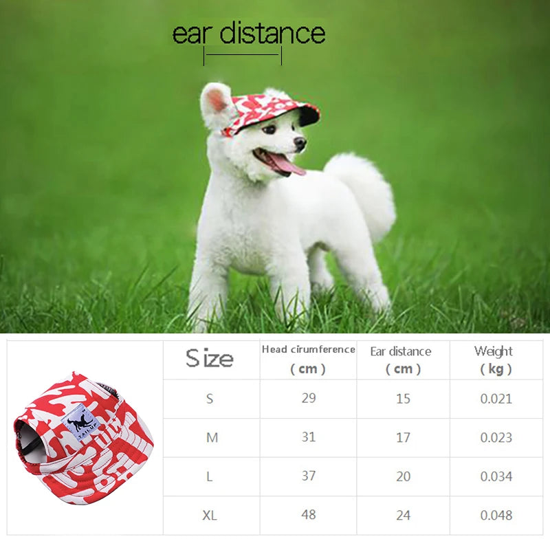 Fashion Print Pet Baseball Cap for Dogs & Cats