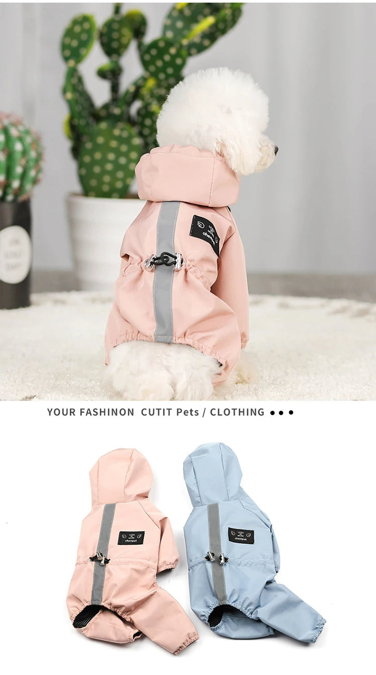 Reflective Waterproof Raincoat Jumpsuit for Dogs & Cats