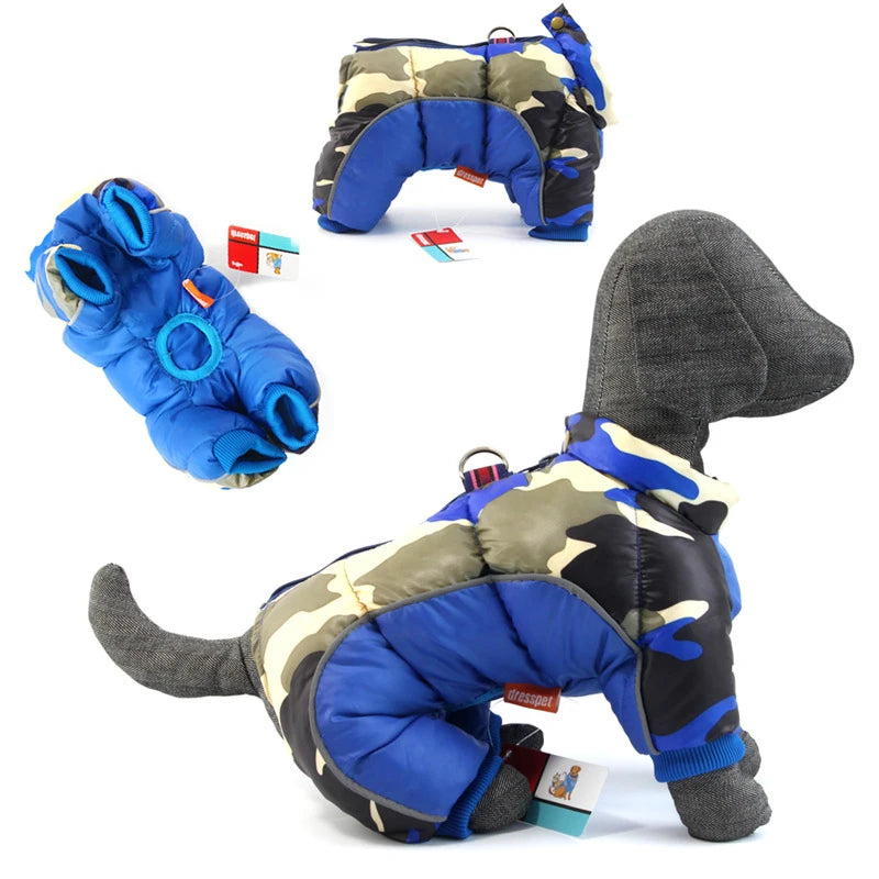 Reflective Waterproof Dog Winter Jacket - Warm Padded Coat for Small Dogs